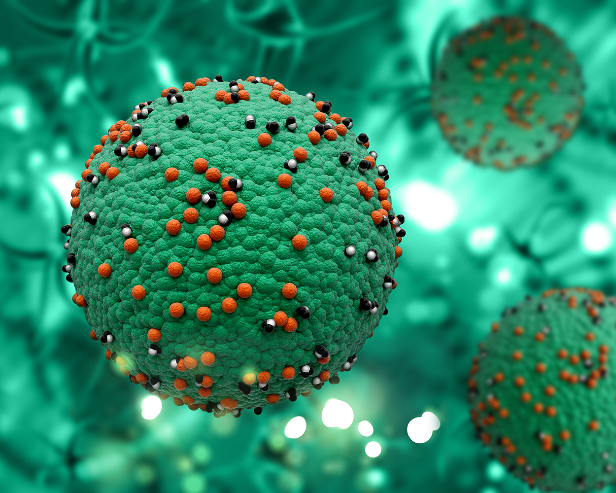 Representación del virus de la influenza